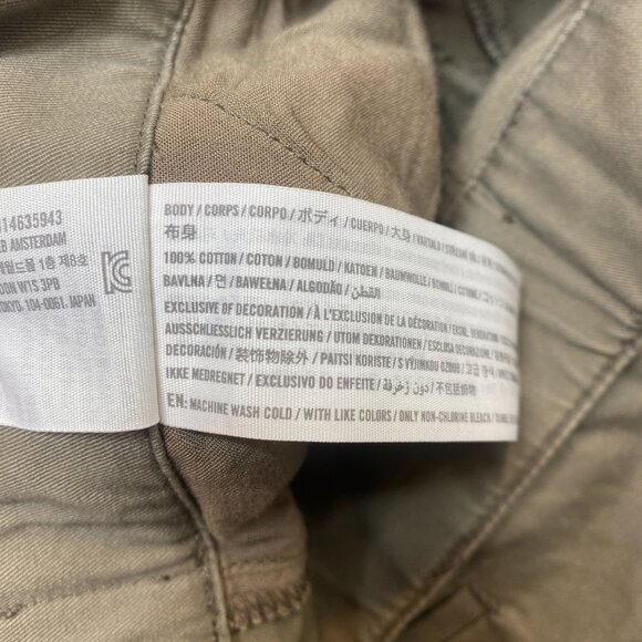 VINTAGE Abercrombie & Fitch Pants Womens S Olive Green Wide Leg Chino Pull - Picture 4 of 10